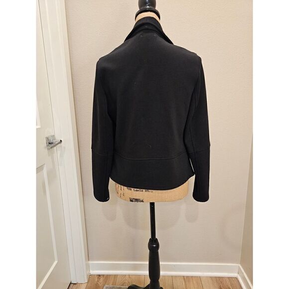 Max Studio Black Knit Drape Front Blazer Size Small - Picture 5 of 7